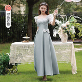 Satin bridesmaid dress