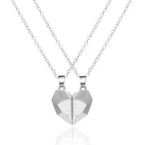 2Pcs Magnetic Heart Couple Necklace
