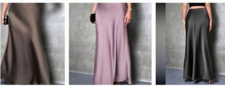 Silky long skirt