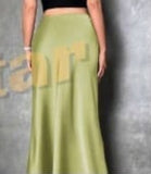 Silky long skirt