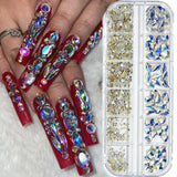 1000pcs Mixed-Size Nail Crystal Manicure Diamond