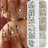 1000pcs Mixed-Size Nail Crystal Manicure Diamond