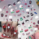 3D Love and Deep space Nail Stickers