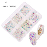 1000pcs Mixed-Size Nail Crystal Manicure Diamond
