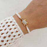 Handmade Rhinestone Inlay Braided Rope Bracelet