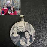 Engraved Picture Text 20/25/30/35mm Round Tag with 60cm Twist Chain