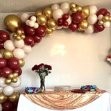 5/12/18inch Burgundy Garland Metallic Gold Burgundy Balloons