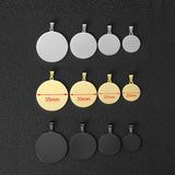 Engraved Picture Text 20/25/30/35mm Round Tag with 60cm Twist Chain