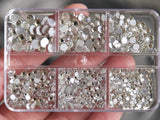 1000pcs Mixed-Size Nail Crystal Manicure Diamond