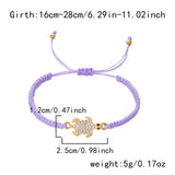 Handmade Rhinestone Inlay Braided Rope Bracelet