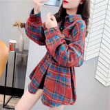Jacket for Women Check Spring Autumn