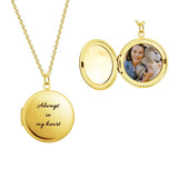 Personalized Picture Necklaces Custom Photo & Text Round