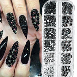 1000pcs Mixed-Size Nail Crystal Manicure Diamond