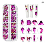 1000pcs Mixed-Size Nail Crystal Manicure Diamond