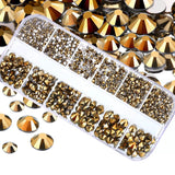 1000pcs Mixed-Size Nail Crystal Manicure Diamond
