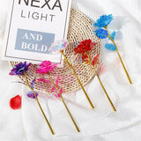 1pcs Artificial Foil Rose Flower