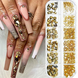 1000pcs Mixed-Size Nail Crystal Manicure Diamond