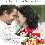 2pcs Stainless Steel Puzzle Keychain