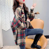 Jacket for Women Check Spring Autumn