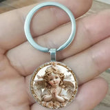 Unique retro angel keychain
