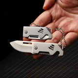 Stainless Steel Sharp Fold Mini Steel Knife Multi-functional Key