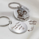 Custom Photo Keychain Engraved Stainless Steel Portrait Key
