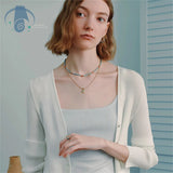 Natural Stone Layered Necklace.