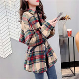 Jacket for Women Check Spring Autumn