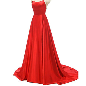 Elegant silky evening dress