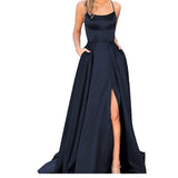 Elegant silky evening dress