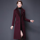 Middle-aged women's wool coat