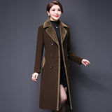 Middle-aged women's wool coat