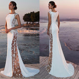 Lace Sleeveless Sexy Long Evening dress