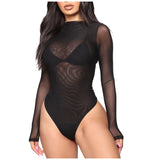 Sexy Lingerie Long Sleeve Bodysuit