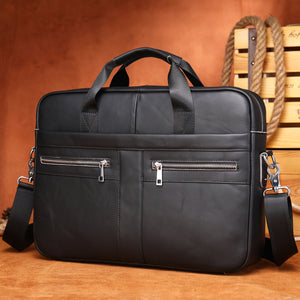 15.6-inch computer handbag leather men's bag