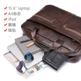 15.6-inch computer handbag leather men's bag