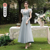 Satin bridesmaid dress