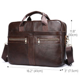 15.6-inch computer handbag leather men's bag