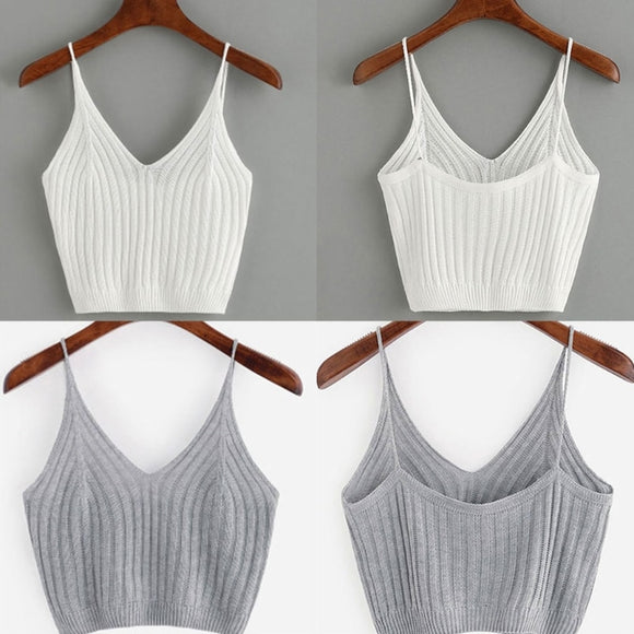 Sexy Strappy Sleeveless Racerback Crop Top