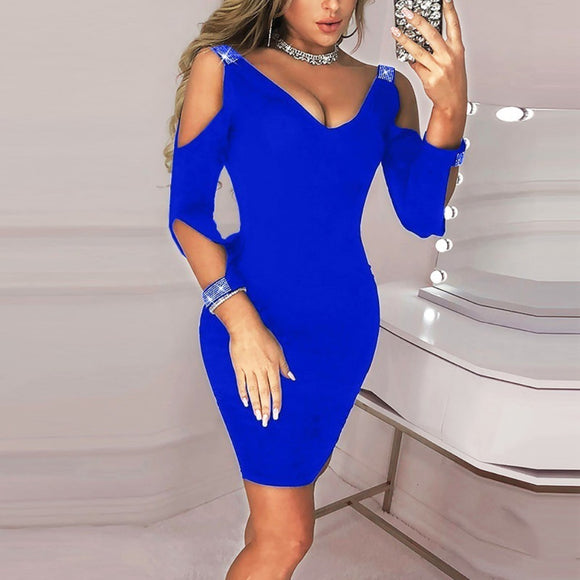 Sexy V-Neck Elegant Party Dress