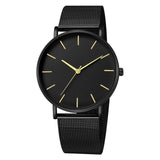 Black Quartz Wristwatch