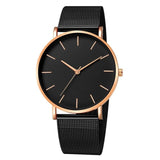 Black Quartz Wristwatch