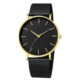 Black Quartz Wristwatch