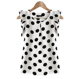 Dot Round Neck Short Sleeve