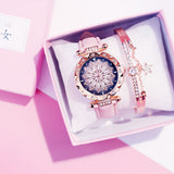 Set Starry Sky Ladies Bracelet Watch