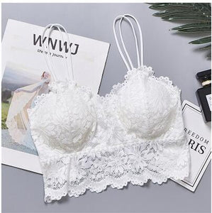 Wireless Lace Bra Top Lingerie Full Cup