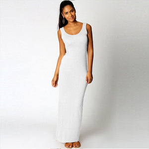 High Stretch Tank Robe Spring Summer Thin Long Dress