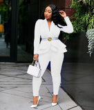 Full Sleeve Blazers Pencil Pants Suit