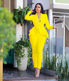 Full Sleeve Blazers Pencil Pants Suit