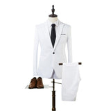 New 2 Pieces Business Blazer+Pants Suit Sets